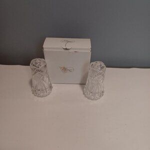 NIB J. G. Durand Vincennes Crystal Salt & Pepper Shakers 24% Lead Crystal France